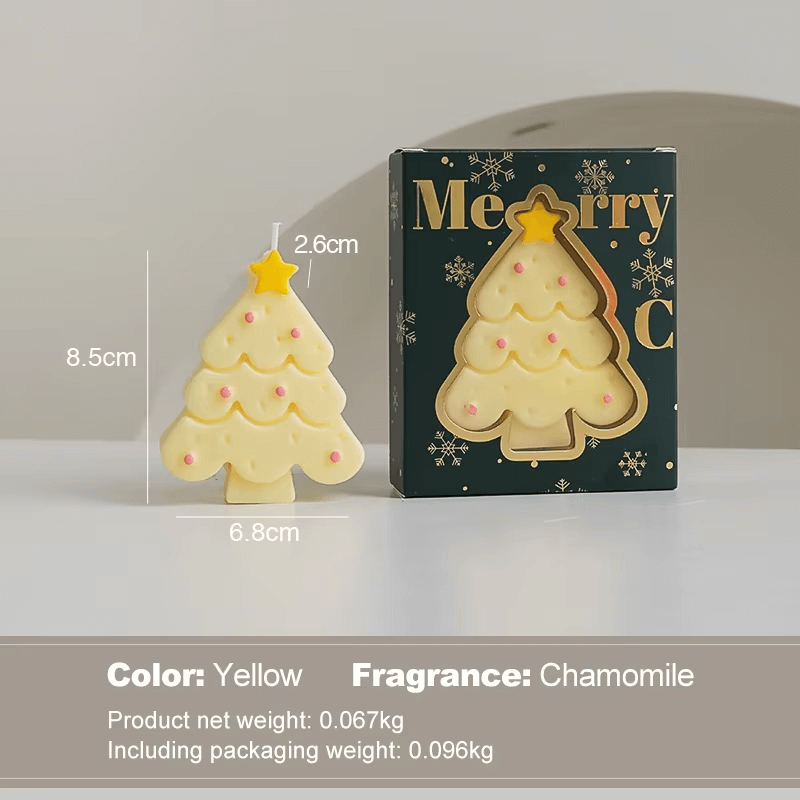 Vela perfumada con forma de árbol de Navidad