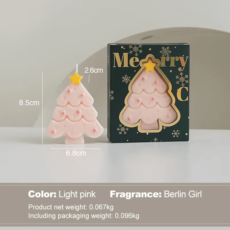 Vela perfumada con forma de árbol de Navidad