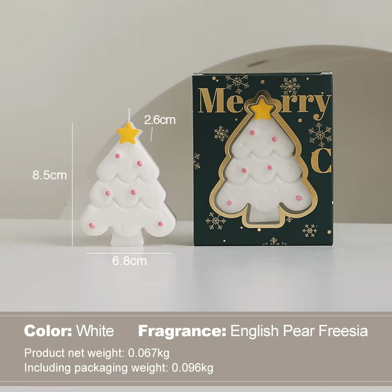 Vela perfumada con forma de árbol de Navidad
