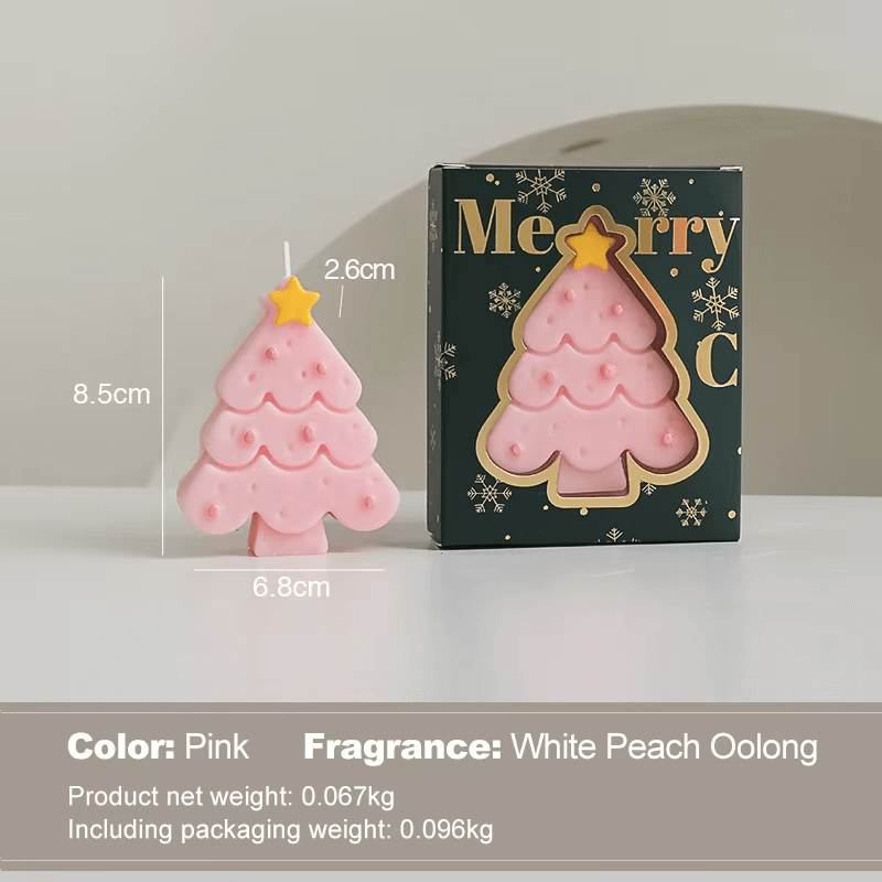 Vela perfumada con forma de árbol de Navidad