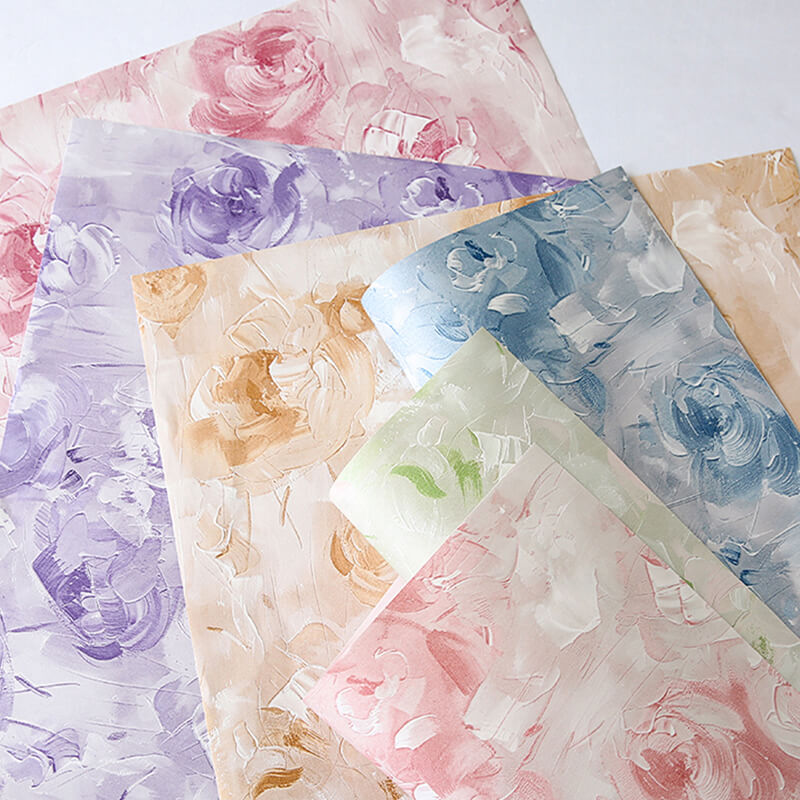 pink and green wrapping paper
