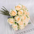 silk rose wedding bouquet