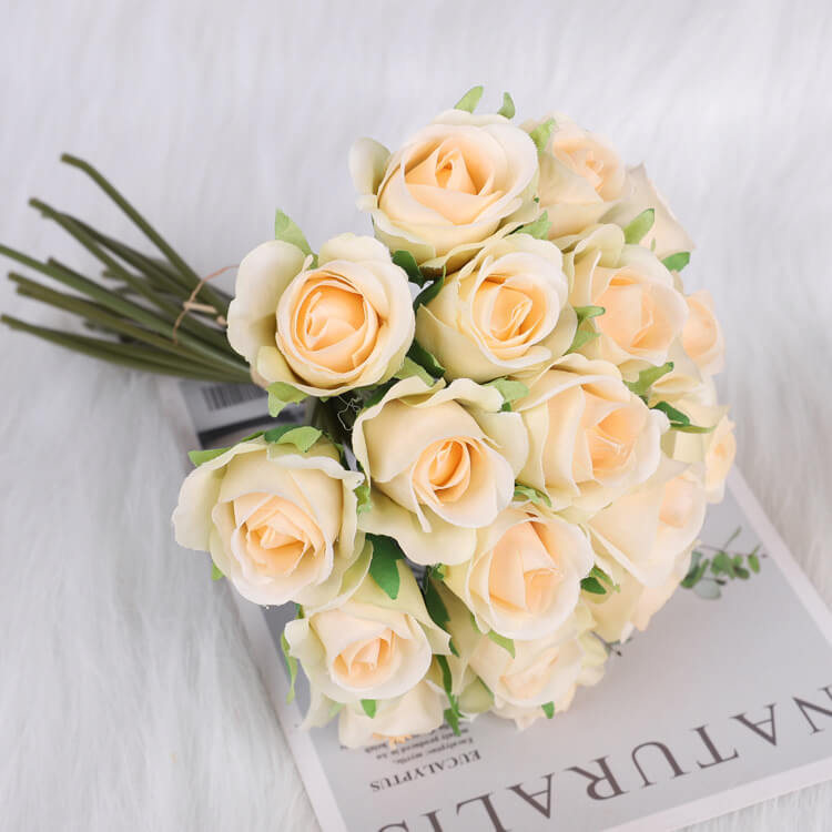 silk rose wedding bouquet