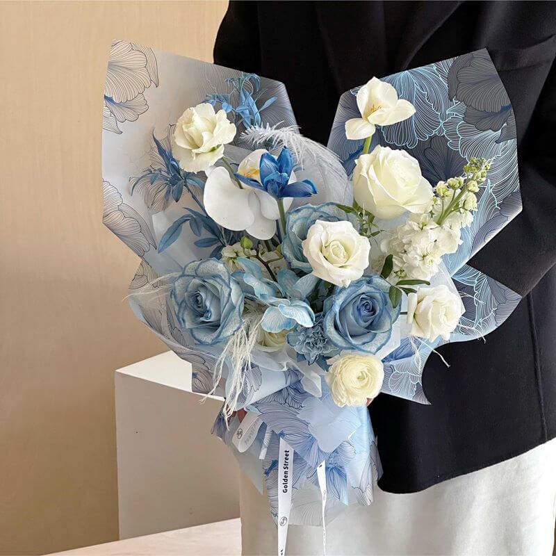designer wrapping paper for flowers