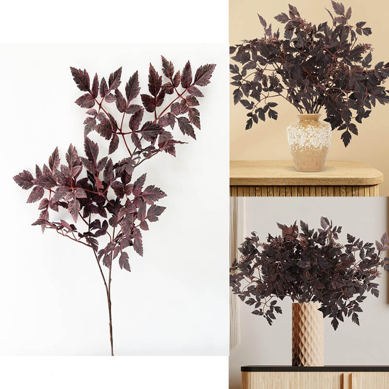 Plum Fake Cimicifuga Leaves - 31‘’