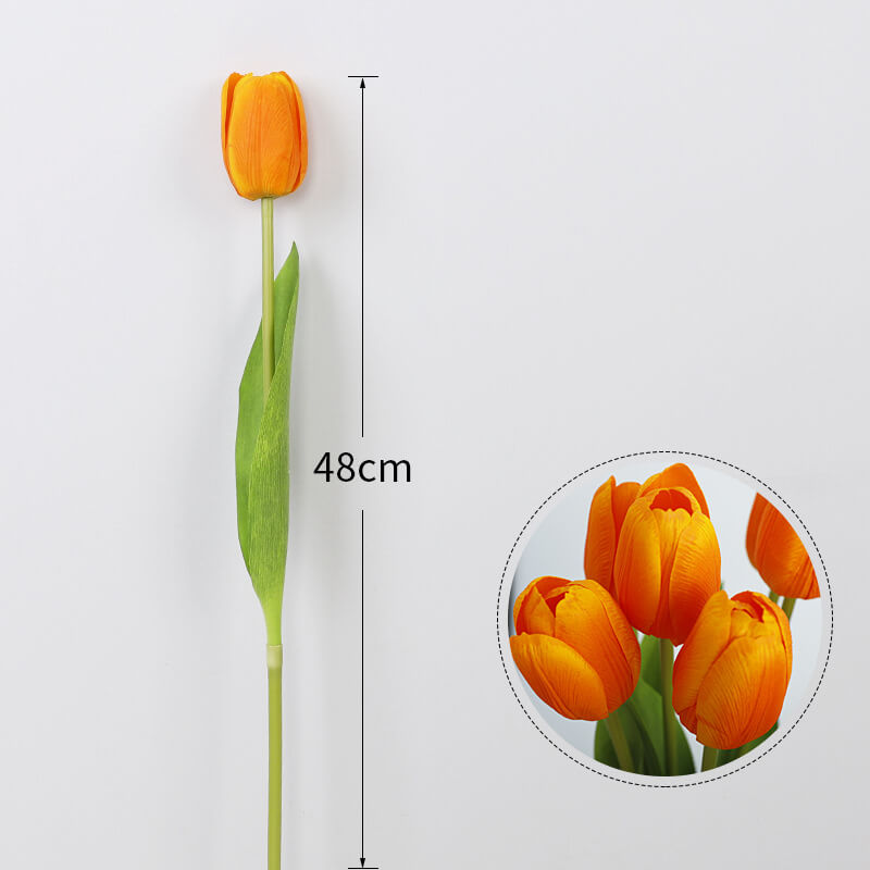 artificial orange tulips