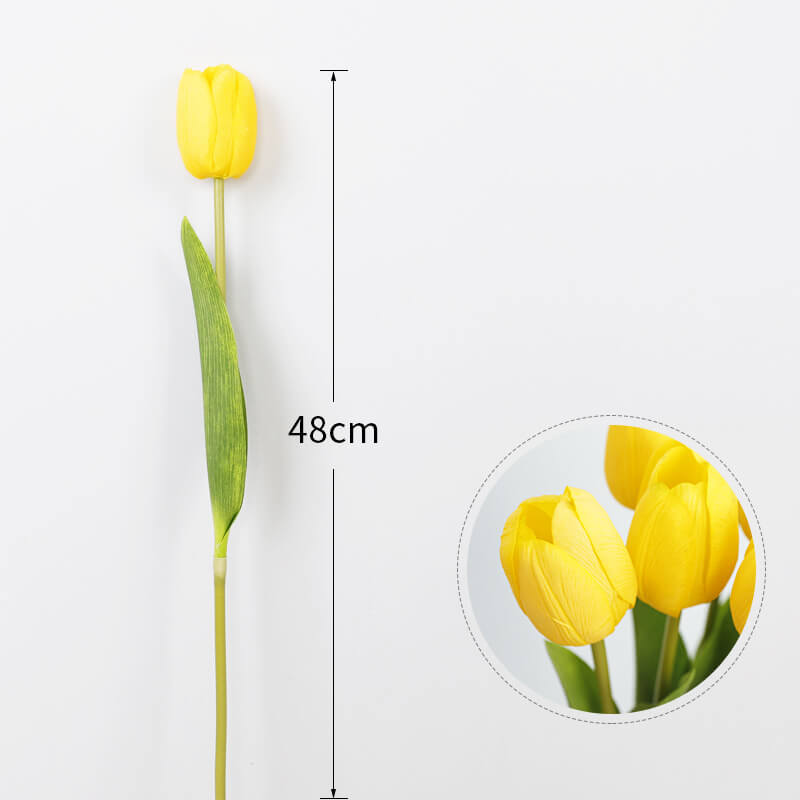 artificial yellow tulips