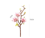 3 cabezas de flores de magnolia artificiales