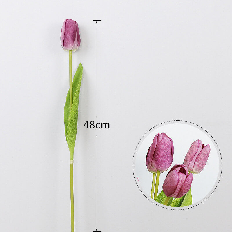 artificial purple tulips
