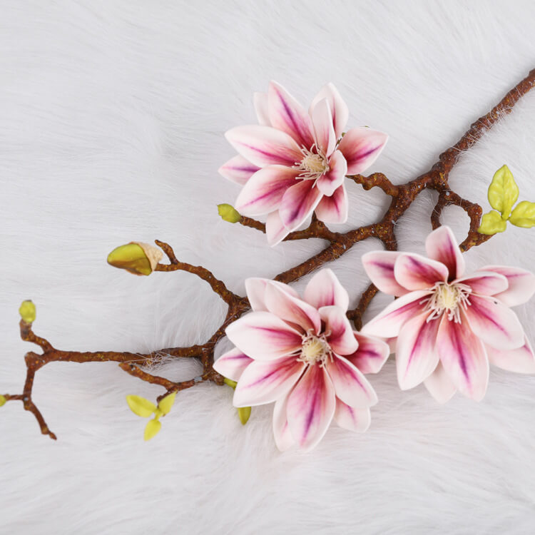 faux magnolia flowers