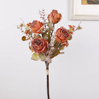 burnt orange fake flowers