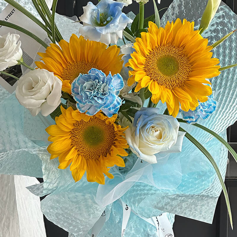 sunflower wrapping paper