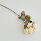 faux white roses