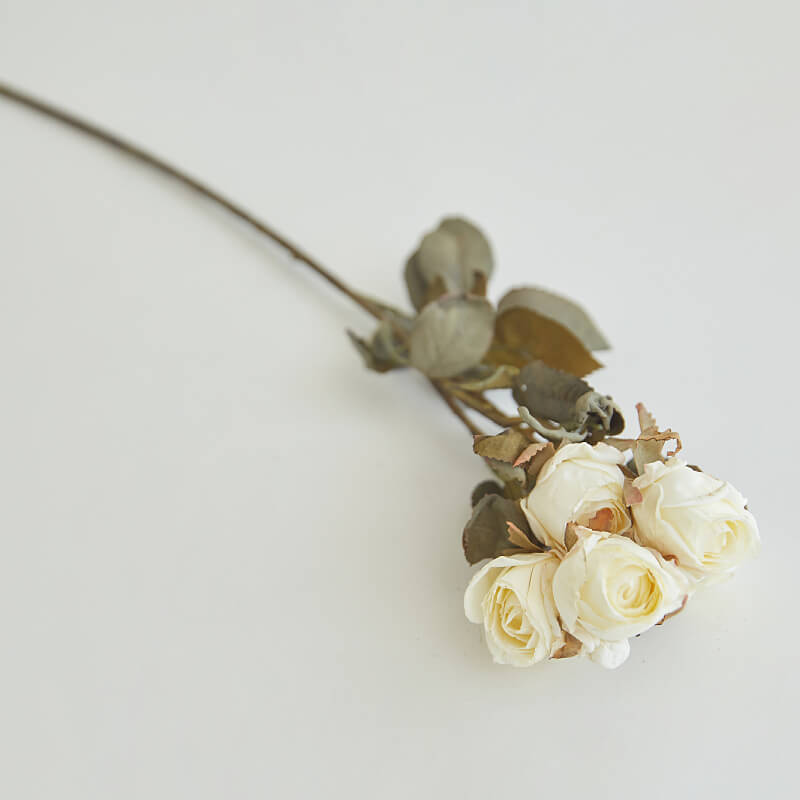 faux white roses