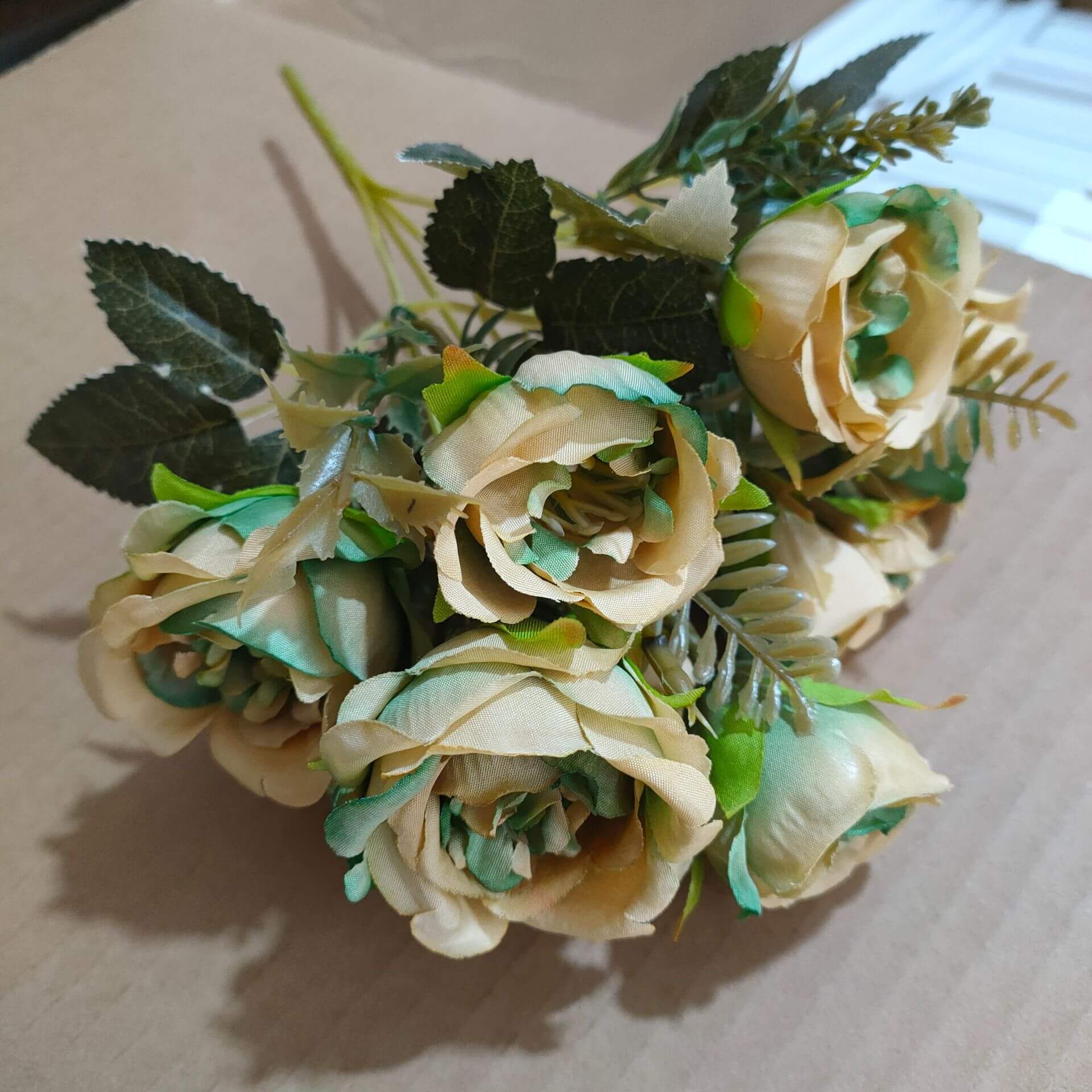faux peony bouquet