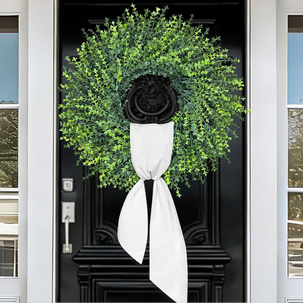 Artificial Boxwood Spring Wreath- 27.5’’