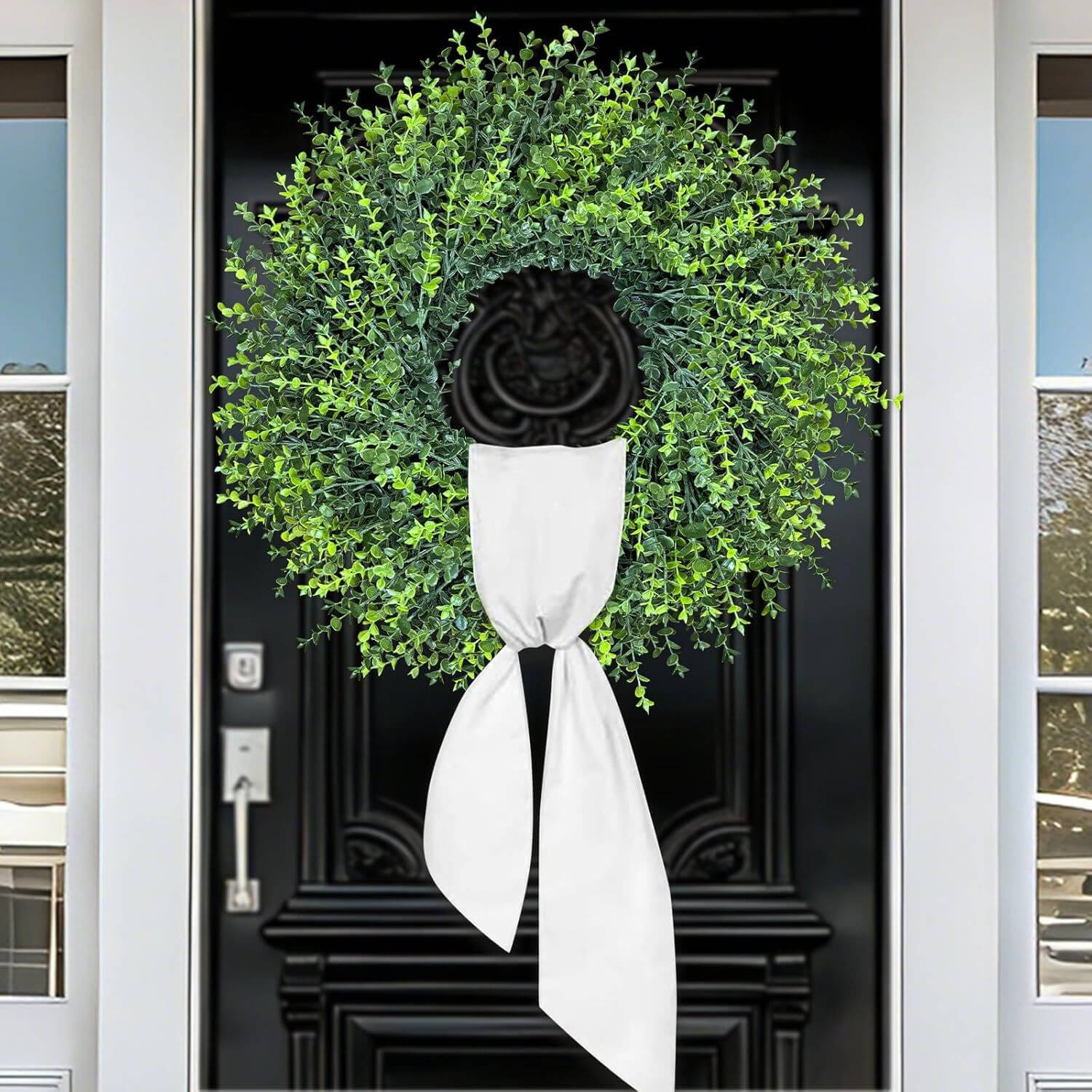 Artificial Boxwood Spring Wreath- 27.5’’