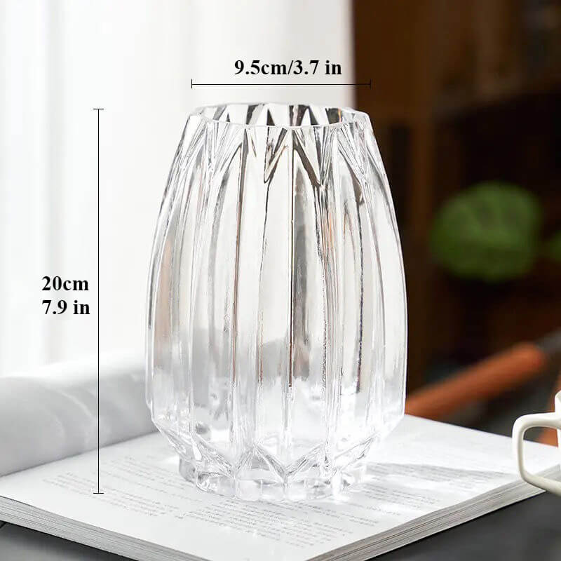 transparent flower vase