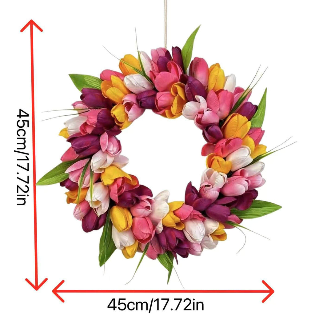 Artificial Flower Tulip Wreath