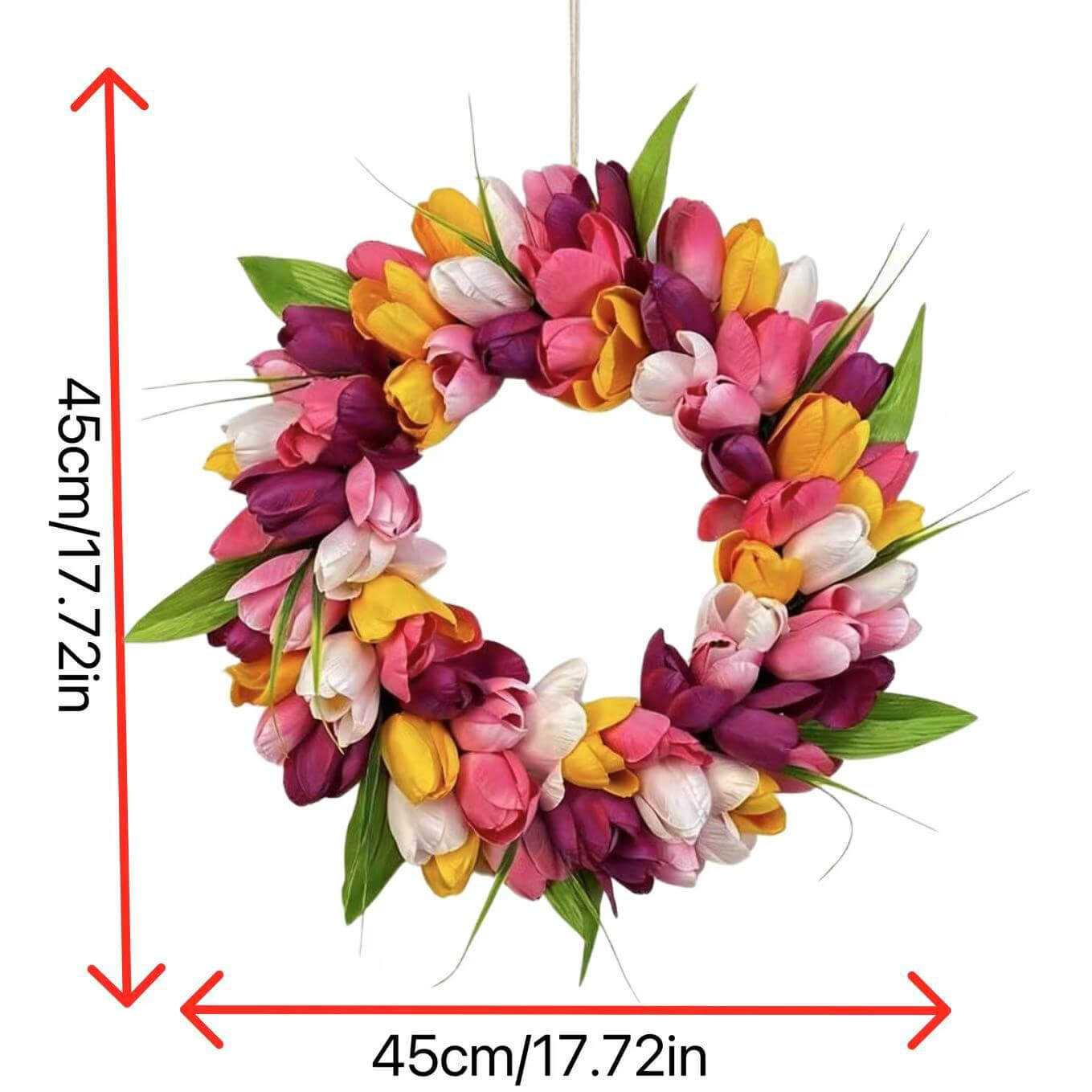 Artificial Flower Tulip Wreath