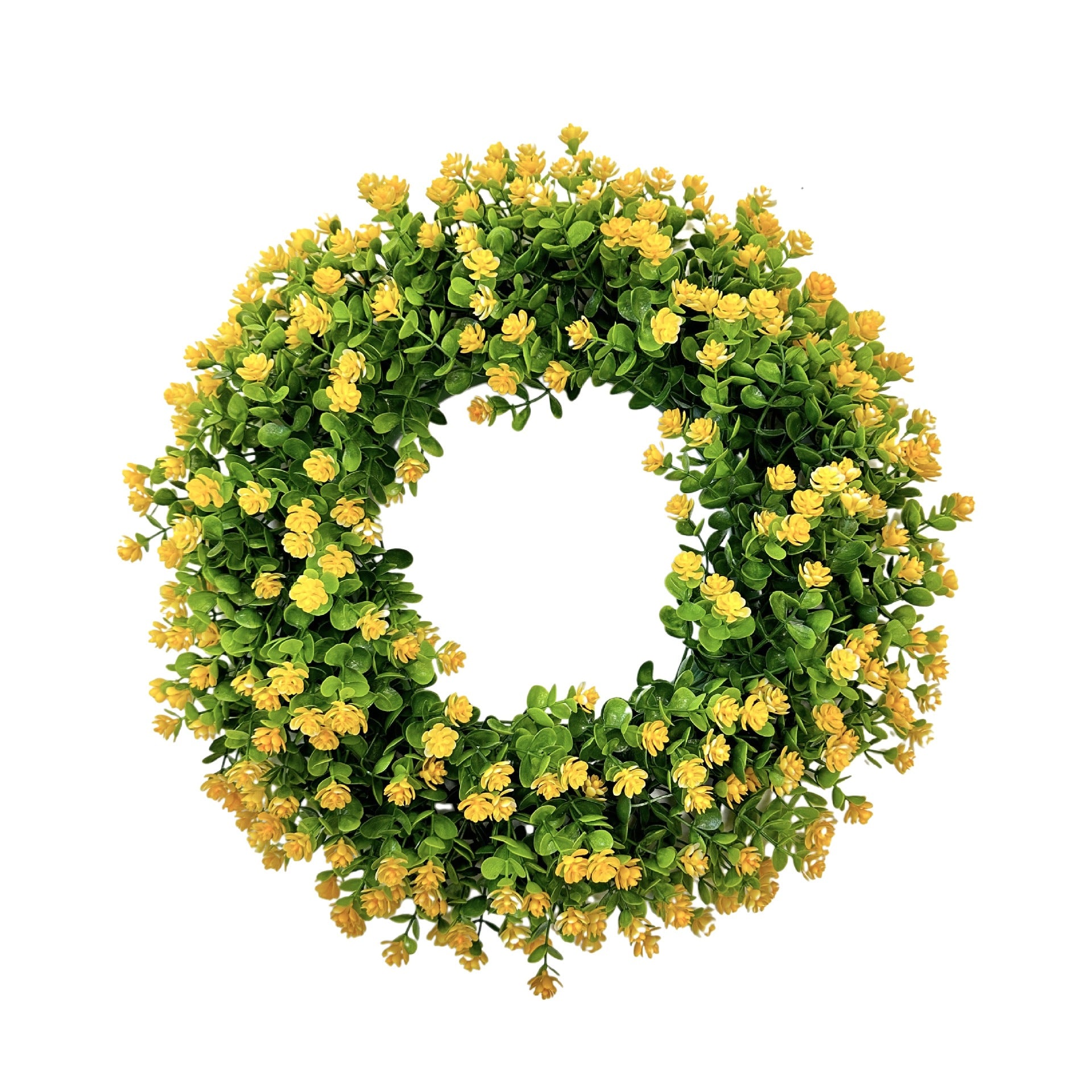 Yellow Flowers Eucalyptus Wreath