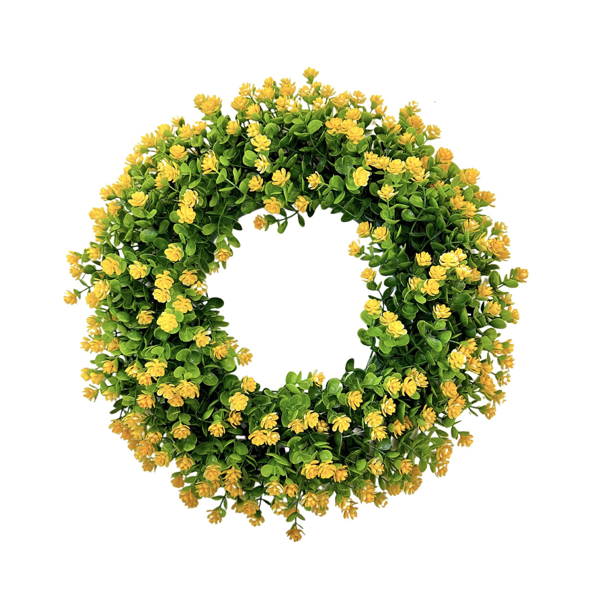 Yellow Flowers Eucalyptus Wreath