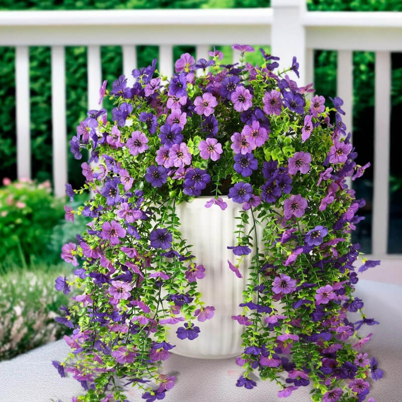 hanging artificial flowers