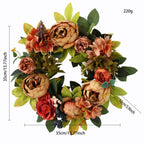 Blooming Peony Fake Flower Wreath