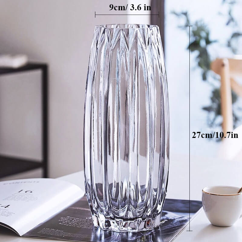 Glass Belly Vase - 10.7''
