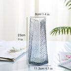 Embossed Glass Vase - 9''