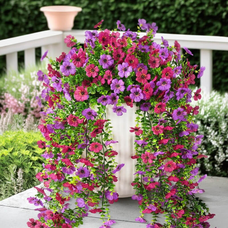 artificial hanging flowers