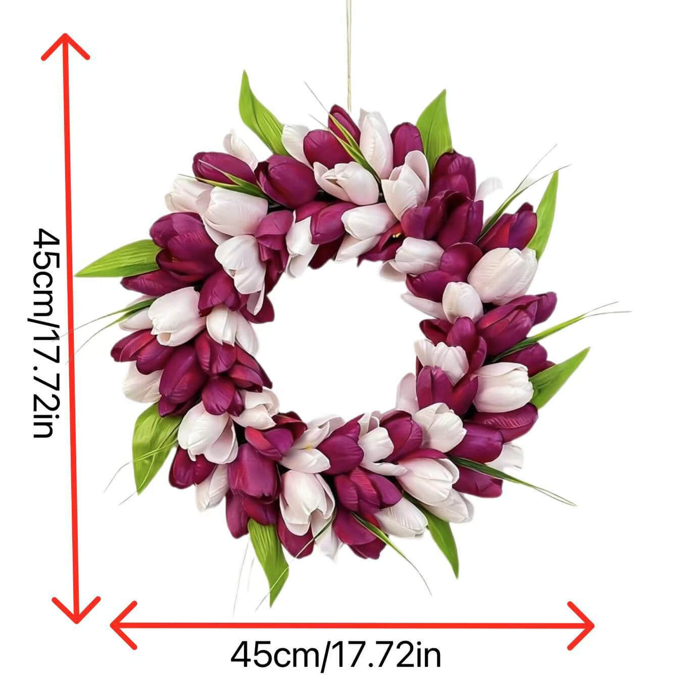 Artificial Flower Tulip Wreath