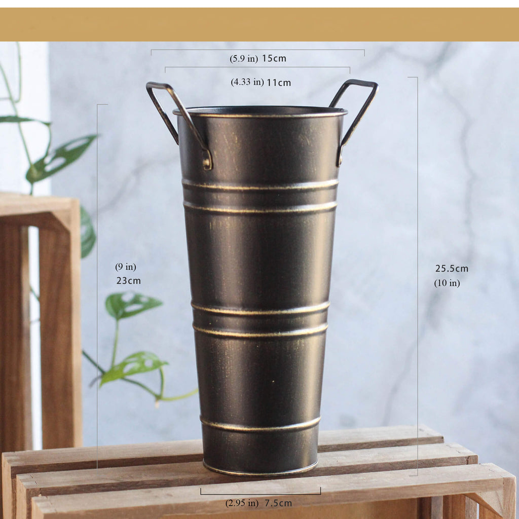 galvanized floral buckets