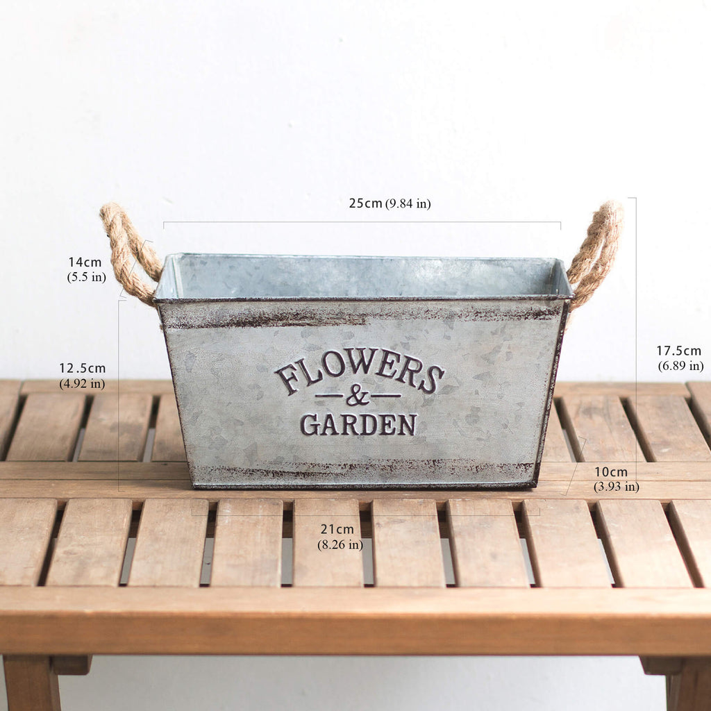 metal flower pots