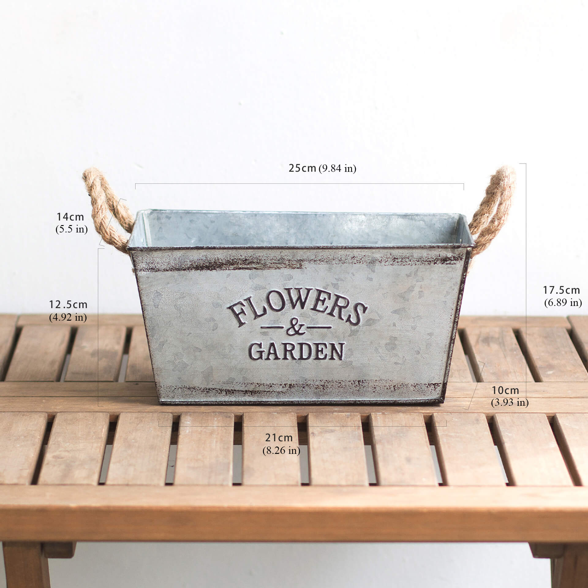 metal flower pots