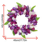 Artificial Flower Tulip Wreath