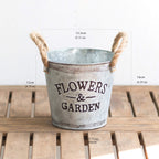 metal flower bucket