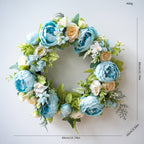 Blooming Peony Fake Flower Wreath