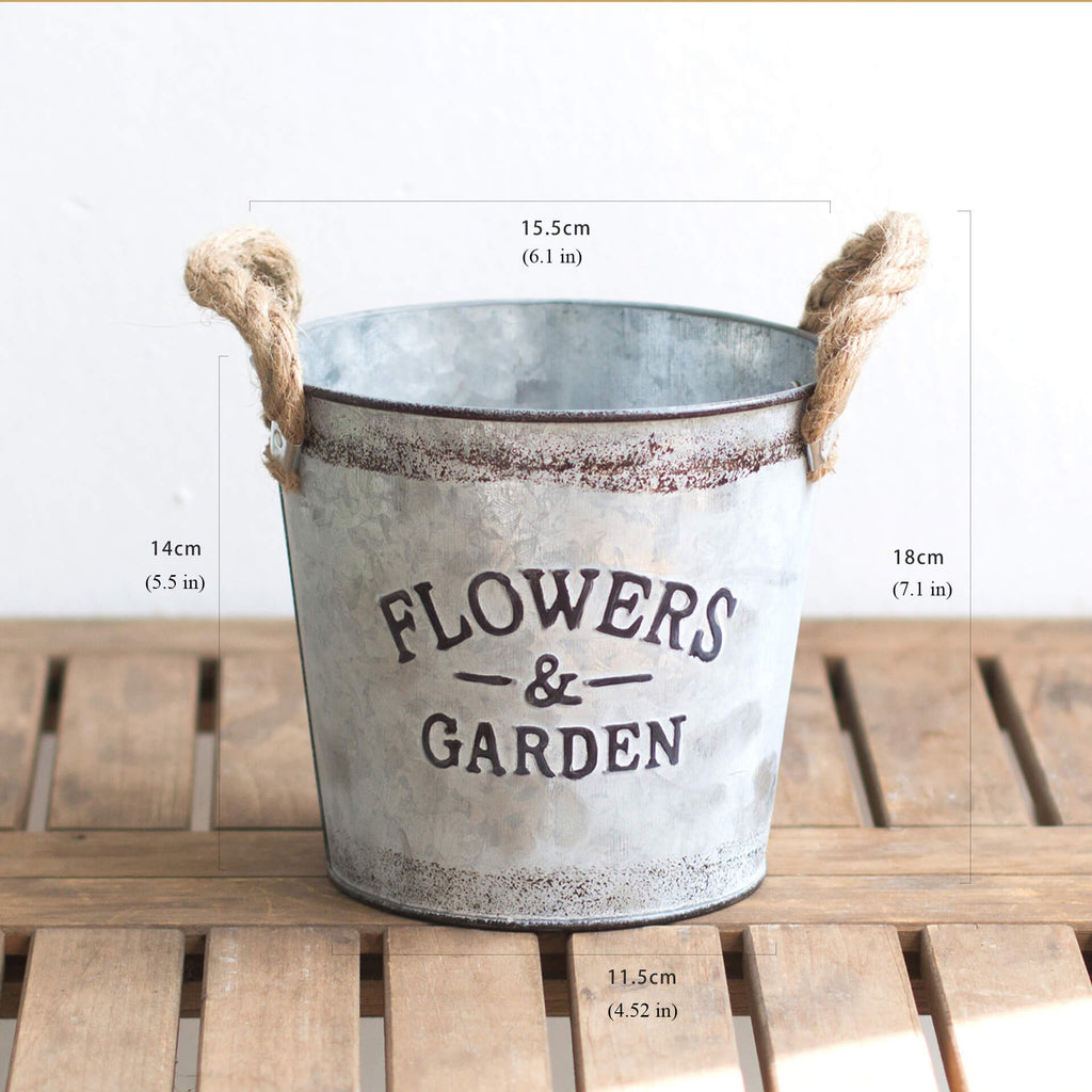 flower buckets metal