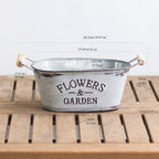 metal flower pot