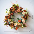 Blooming Peony Fake Flower Wreath