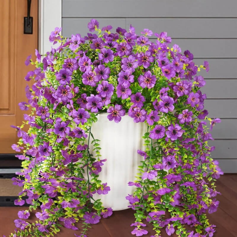 outdoor artificial hanging flowers
