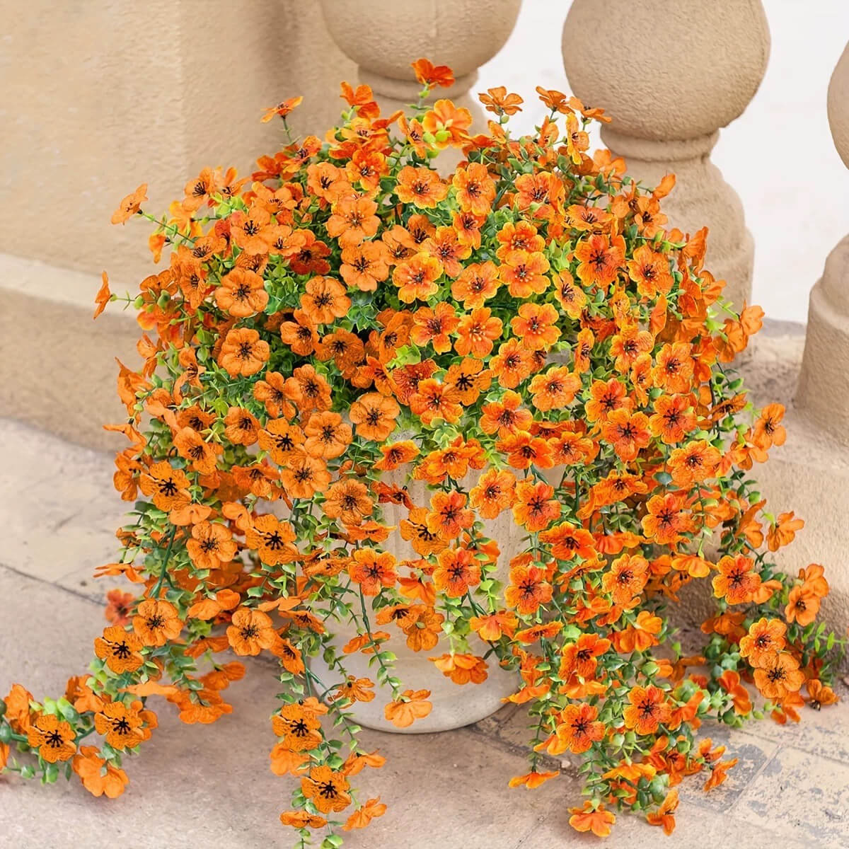 outdoor hanging baskets artificial flowers