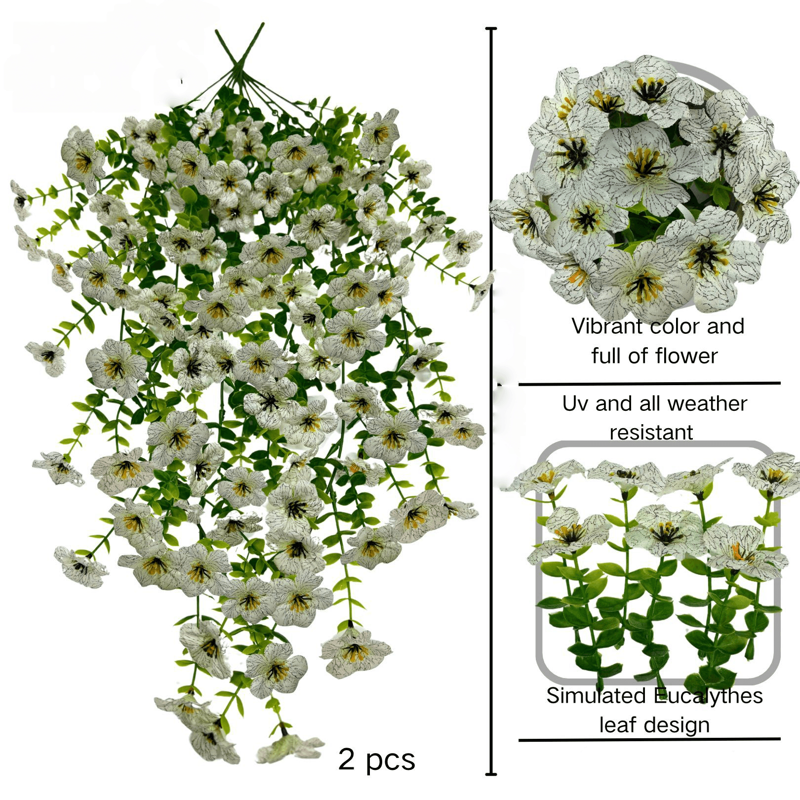 plastic flowers for hanging baskets