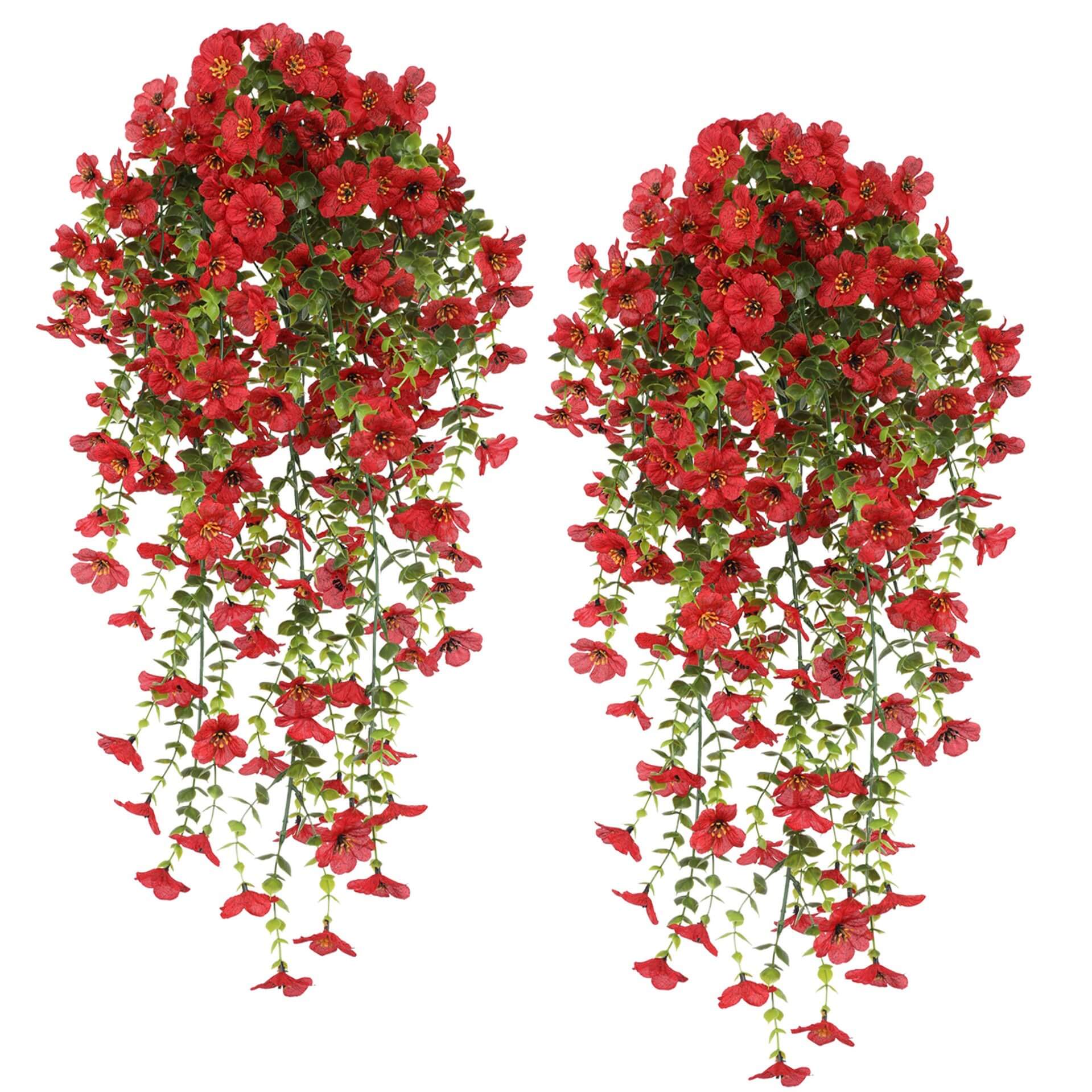 fake flowers hanging