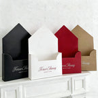 Lot de 10 sachets en papier pour compositions florales en forme de cœur
