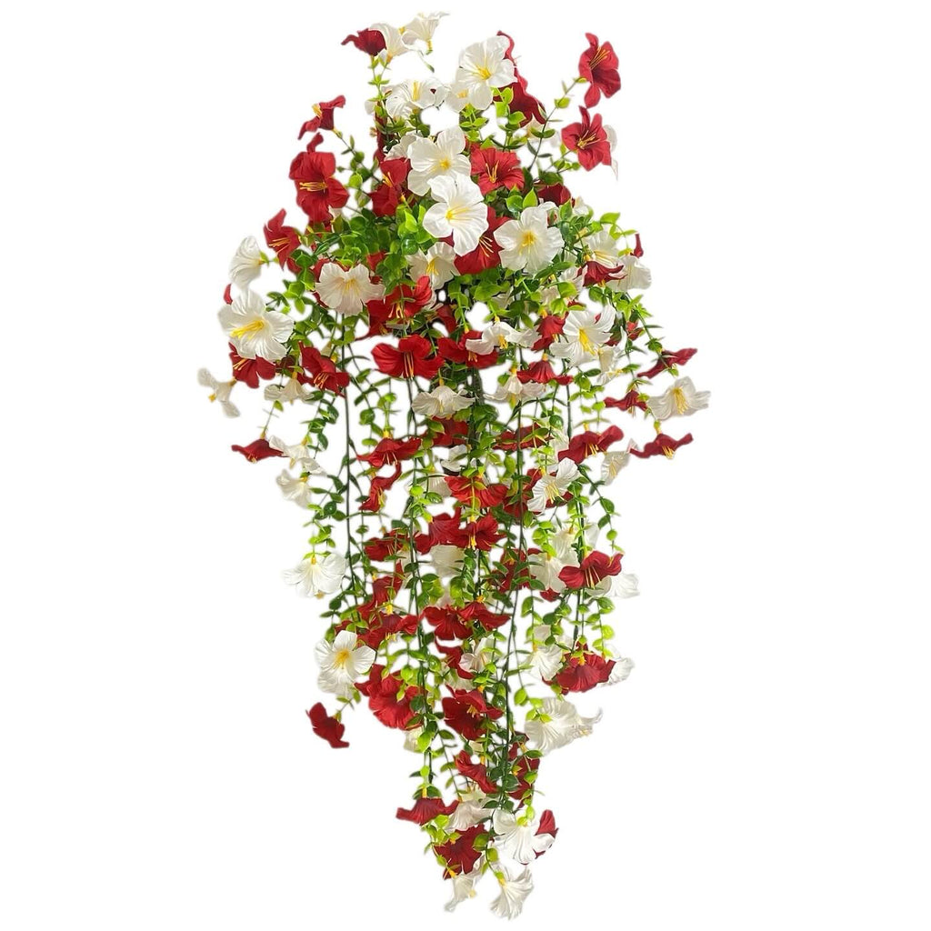 false hanging basket flowers