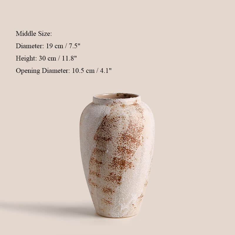 round ceramic vase