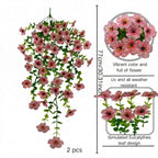 artificial hanging plants and flowers