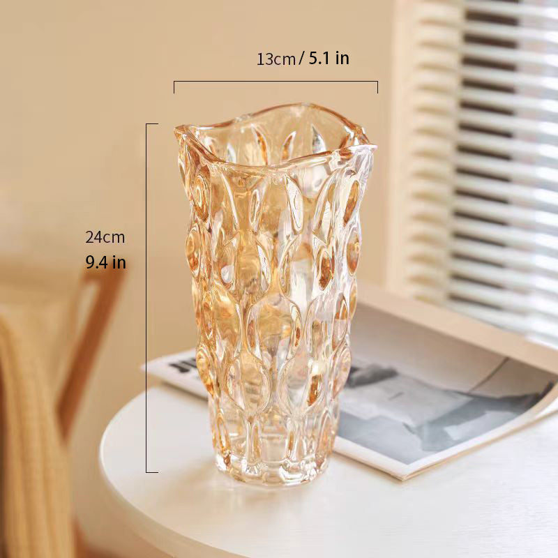 vintage amber glass vase